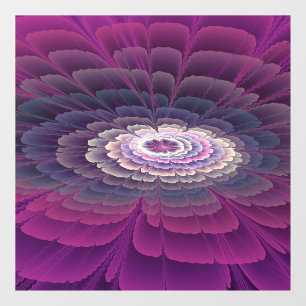 Striking Flower Colourful Abstract Fractal Art Pin Window Cling