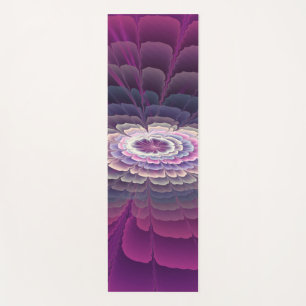 Striking Flower Colourful Abstract Fractal Art Pin Yoga Mat
