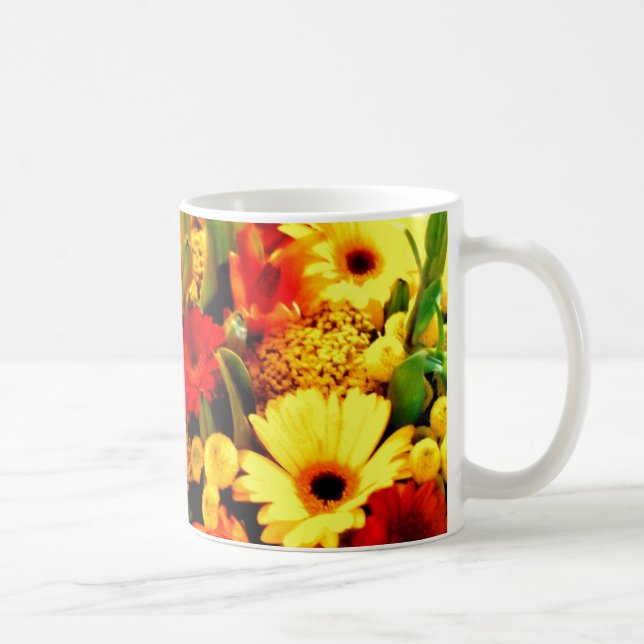 ♪☼✿Striking Gerbera Dasies  Beer Stein Mug✿☼♪ (Right)