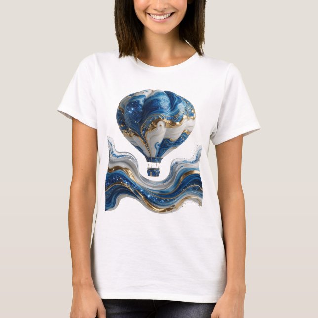 Striking Gold ABSTRACT ART Statement Design T-Shirt (Front)