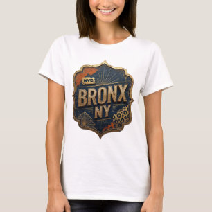 Striking Gold BRONX NY Print T-Shirt