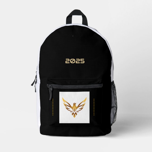 Striking Gold Eagle Printed Image 2025 Custom Year Printed Backpack (Front)