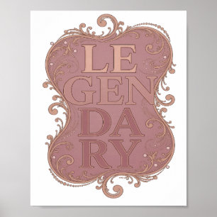 Striking Gold LEGENDARY 3D Text Art Poster