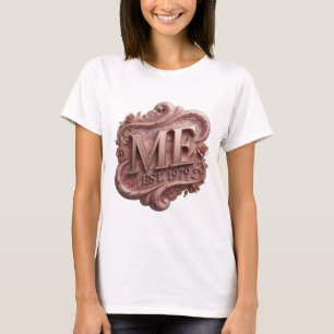 Striking Gold ME EST 1979 Artistic Motif T-Shirt
