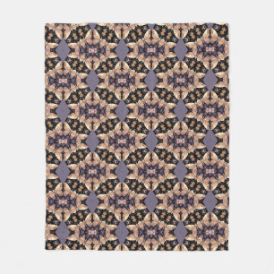 Striking Grey and Brown Bold Design Fleece Blanket