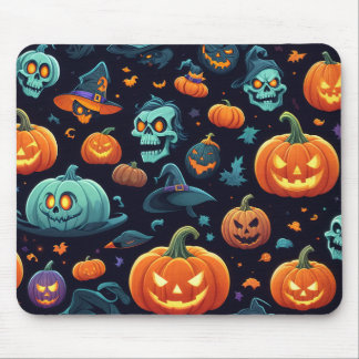 Striking Halloween Icons Mouse Pad