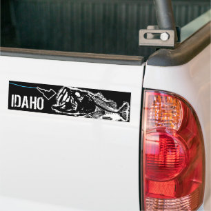 STRIKING IDAHO - ONE BAD BASS BUMPER STICKER