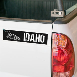 STRIKING IDAHO - ONE BAD BASS BUMPER STICKER