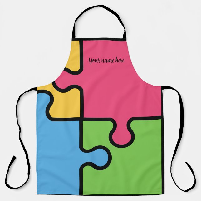 Striking Jigsaw pattern  Apron (Front)