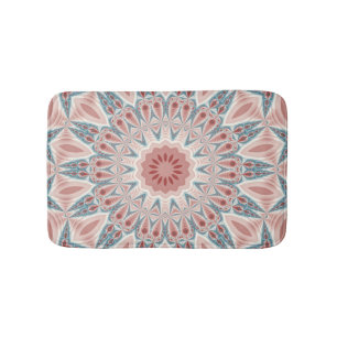 Striking Modern Kaleidoscope Mandala Fractal Art Bath Mat