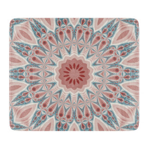 Striking Modern Kaleidoscope Mandala Fractal Art Cutting Board