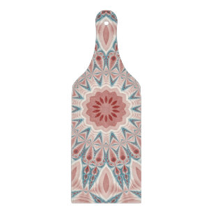 Striking Modern Kaleidoscope Mandala Fractal Art Cutting Board