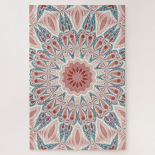 Striking Modern Kaleidoscope Mandala Fractal Art Jigsaw Puzzle