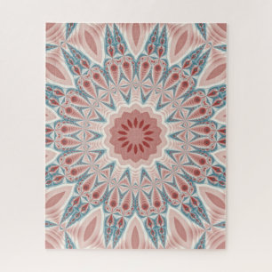 Striking Modern Kaleidoscope Mandala Fractal Art Jigsaw Puzzle