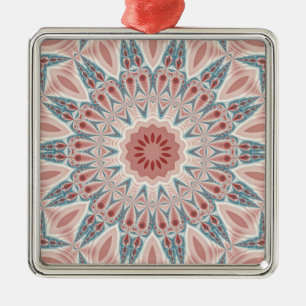 Striking Modern Kaleidoscope Mandala Fractal Art Metal Tree Decoration