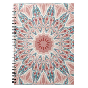 Striking Modern Kaleidoscope Mandala Fractal Art Notebook