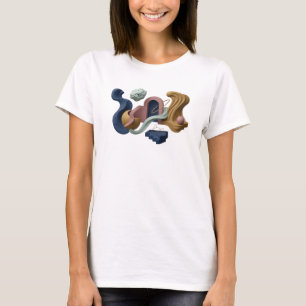Striking Navy ABSTRACT ART Art Print T-Shirt