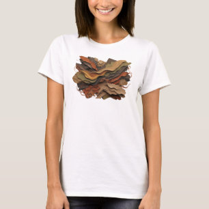 Striking Orange ABSTRACT ART Artistic Motif T-Shirt
