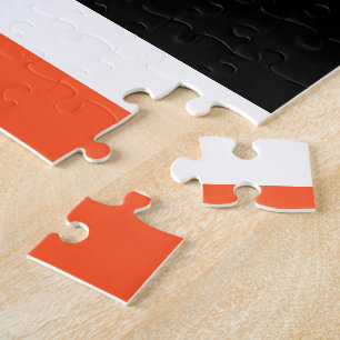 Striking Orange Butterfly and Flowers on Black Jigsaw Puzzle