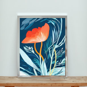 Striking Orange Flower Art Photo Print