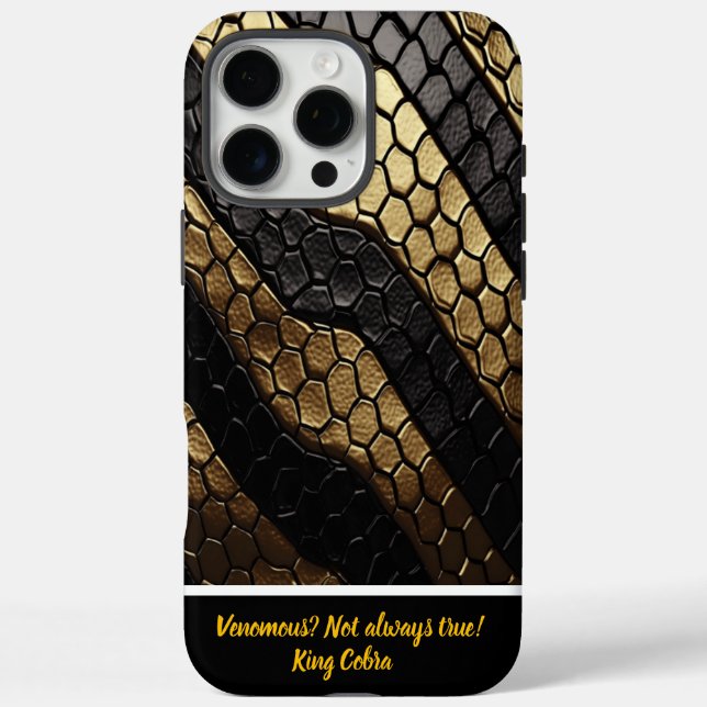 Striking patterns of a black and gold snake skin Case-Mate iPhone case (Back)