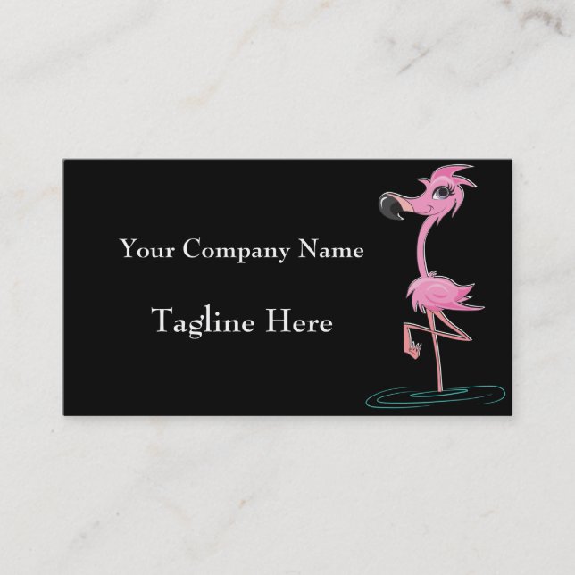 Striking Pink Flamingo Business Cards (Front)