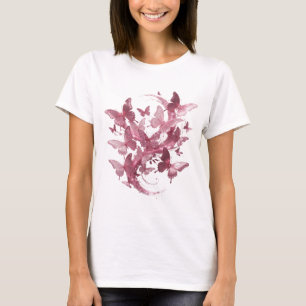 Striking Pink PINK BUTTERFLIES Quote Shirt