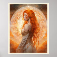 Striking Portrait of a Redhead Woman Long Hair