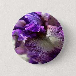 Striking Purple, Violet and Mauve Iris Abstract 6 Cm Round Badge