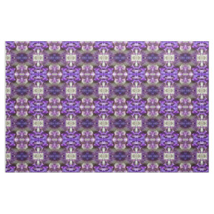Striking Purple, Violet and Mauve Iris Abstract Fabric