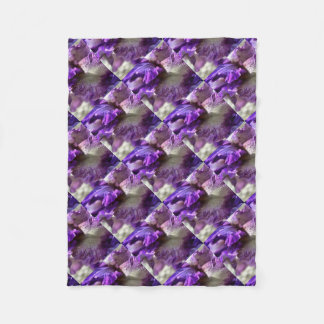 Striking Purple, Violet and Mauve Iris Abstract Fleece Blanket