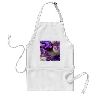 Striking Purple, Violet and Mauve Iris Abstract Standard Apron