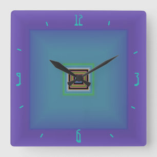 Striking Purple with Green/Blue Centre>Wall Clock
