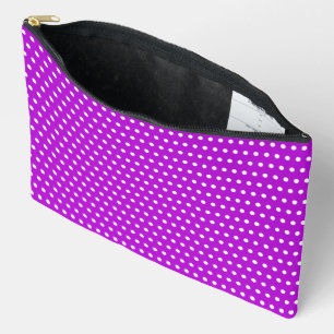 Striking Purple With Little White Dots Accessory Pouch