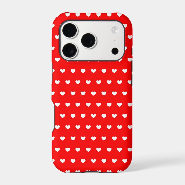 Striking Red And White Hearts Pattern (Back)