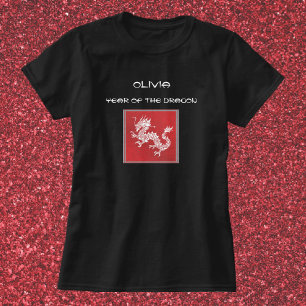 Striking Red and White Year of the Dragon  T-Shirt