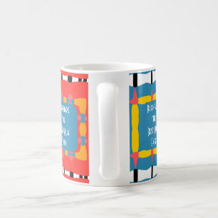 Striking Red, Blue and Yellow Geometric Coffee Mug