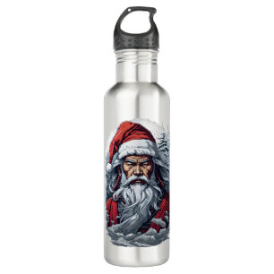 Striking Samurai Santa Claus 710 Ml Water Bottle