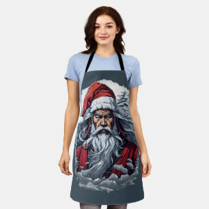 Striking Samurai Santa Claus Apron