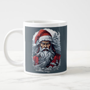 Striking Samurai Santa Claus Large Coffee Mug