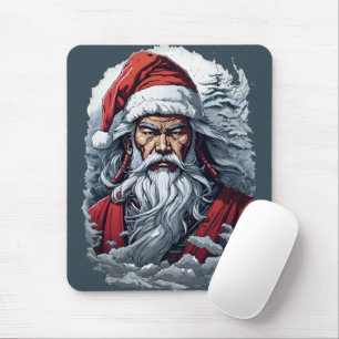Striking Samurai Santa Claus Mouse Mat