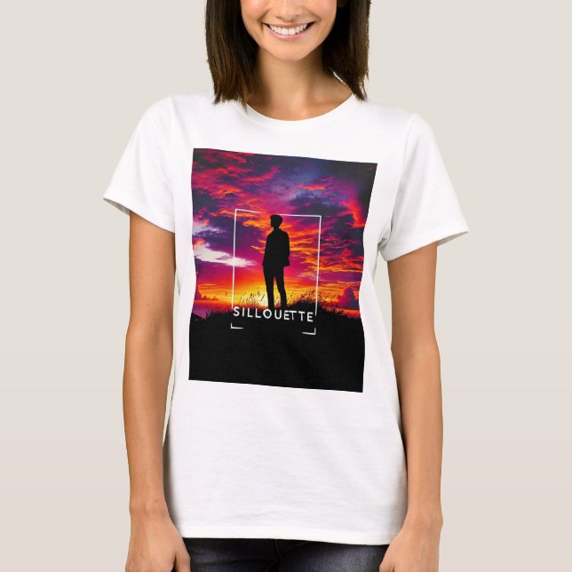 Striking Silhouette Sunset T-Shirt (Front)