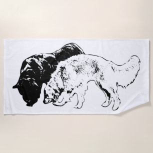 Striking Silhouettes of Two Beach Towel