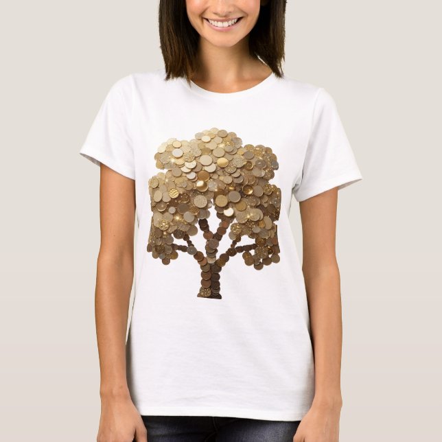 Striking Silver ABSTRACT ART Abstract Design T-Shirt (Front)