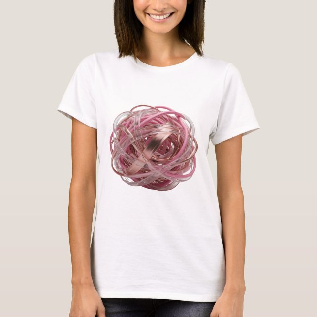 Striking Silver ABSTRACT ART Graphic Design T-Shirt (Front)