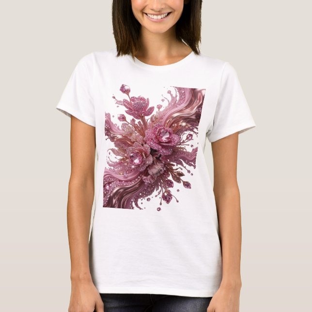 Striking Silver ABSTRACT ART Graphic Tee (Front)