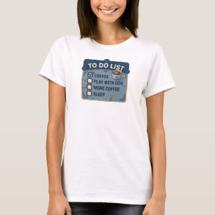 Striking Silver COFFEE PLAY WITH DOG Art Print T-Shirt