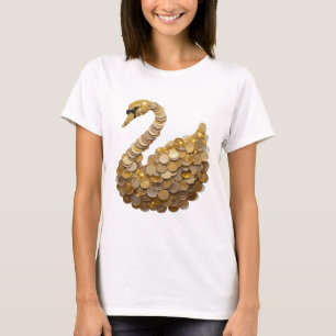 Striking Silver GOLDEN SWAN Quote Design T-Shirt