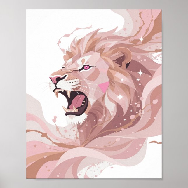 Striking Silver LION KING Custom Design v2 Poster (Front)