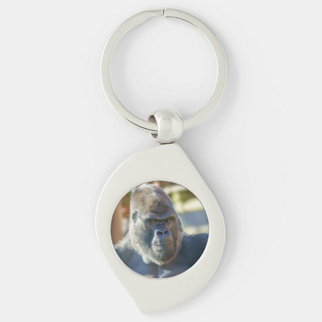 Striking Silverback Key Ring (Front)